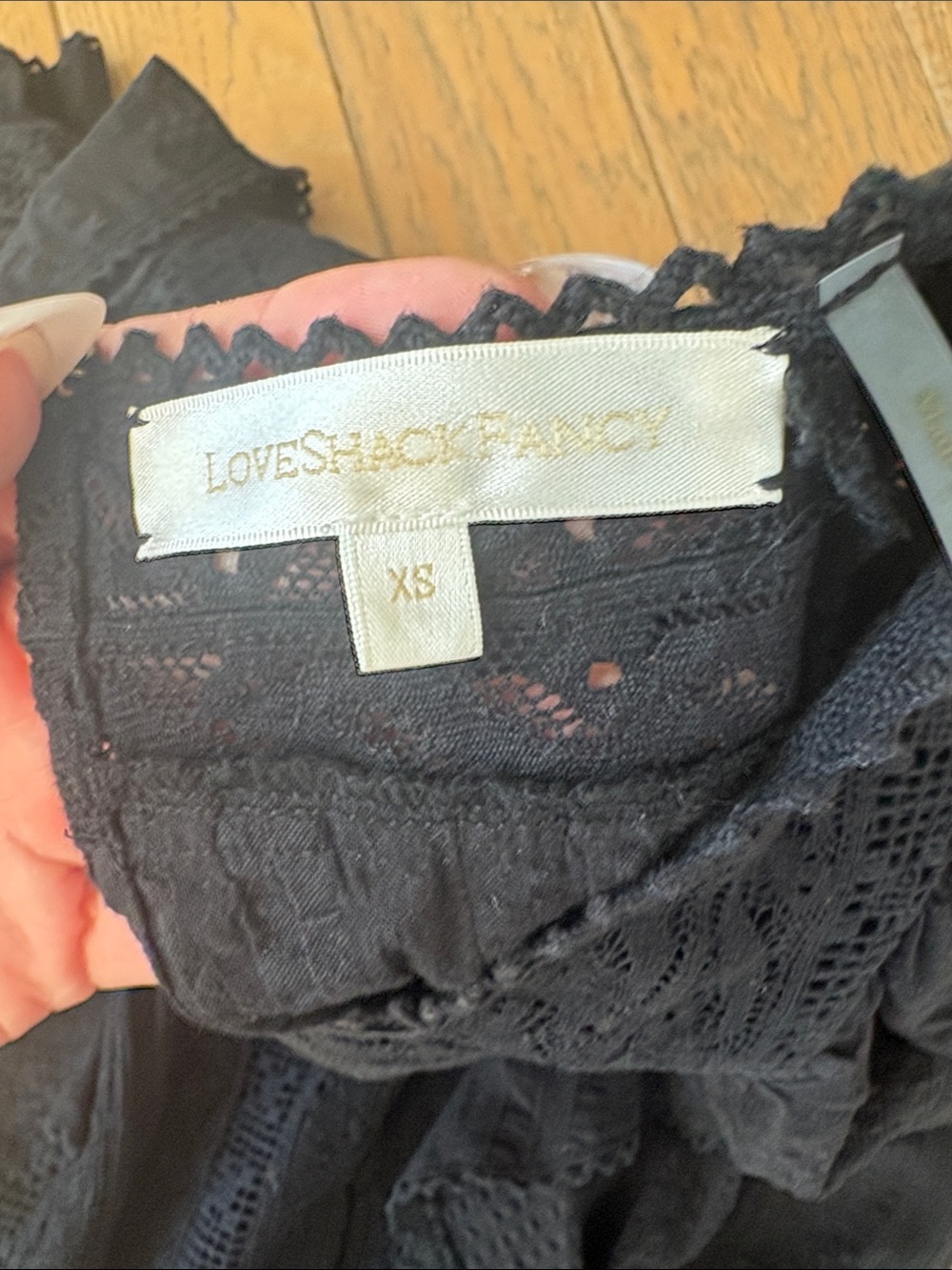 LoveShackFancy Black Ruffled Dress - Picture 2 of 3